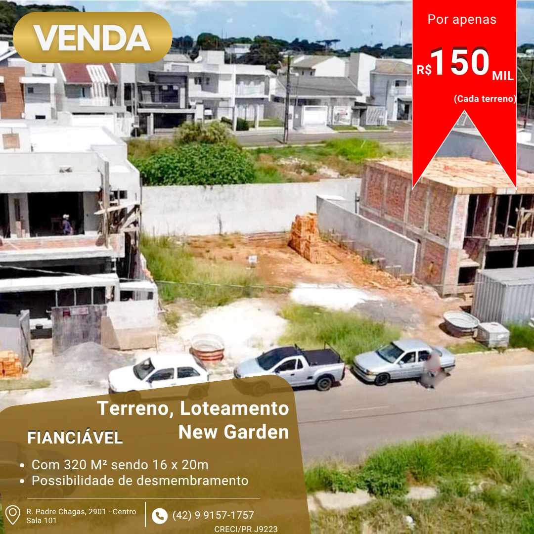 TERRENO URBANO, Loteamento New Garden